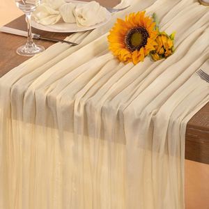 Nappe de table en gaze de coton transparente style bohème, 72 pouces, pour mariage, baby shower, thé, Pâques, décoration de printemps - Product Image 1