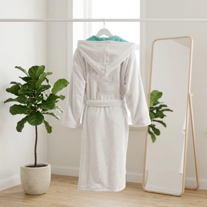 Peignoir en flanelle à capuche personnalisé, vêtements de <span class=keywords><strong>nuit</strong></span> de qualité - Product Image 5