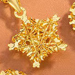 สร้อยคอจี้ทองคำแท้ 18K สีเหลืองทอง ดีไซน์โซ่แบบเชื่อมต่อกัน รูปดาวโปร่ง สำหรับผู้หญิง แฟชั่นทันสมัย เหมาะสำหรับงานแต่งงาน ฉลองครบรอบ ครบรอบสามปี - Product Image 4