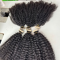 Meilleur Vente 100% Mongol Cheveux Humains Extension Double Tirage Afro Crépus Bouclés Bande Dans/Kératine pointe de Cheveux Humains