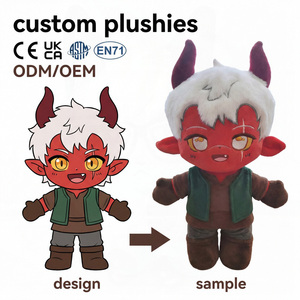 Custom Plush Toy Doll Supplier Soft Horned Devil Character Doll Gaming Character <strong>Merchandise</strong> Sex Decor Poodle Custom Fidget Toy - Product Image 1