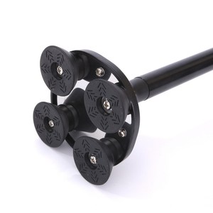 Bastón de aluminio negro retráctil y plegable con luz, multifuncional para personas mayores, bastones de senderismo - Product Image 2