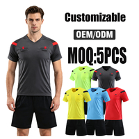Uniforme d'arbitre : respirant, de haute qualité, tissu respirant, style col en V, uniforme d'arbitre pour hommes