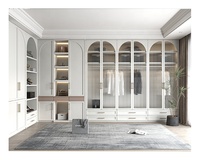 Armoire multifonctionnelle en bois pour chambre de filles Armoire de rangement Table de toilette Meuble penderie avec miroir