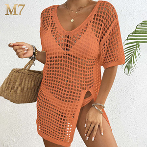 Mujer Crochet White Hollow Beach Vestidos Sexy Straps Coverup Knit Summer Dress <span class=keywords><strong>para</strong></span> Beach - Product Image 4