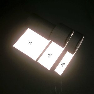 Băng phản quang Dải khả năng hiển thị cao băng phản chiếu may-on DIY cảnh báo an toàn vải vải cho quần áo Áo Áo Mưa, tối màu xám - Product Image 2