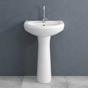 Lavabo en céramique italienne le plus populaire avec piédestal, nouveau design, lavabo fantaisie pour les mains et le visage, pour le marché du Moyen-Orient - Product Image 5
