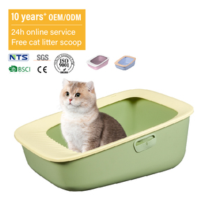 Vente en gros Bac à litière écologique pour chat à bordure haute anti-éclaboussures Bac à litière pour chat en plastique pour animaux de compagnie - Product Image 1