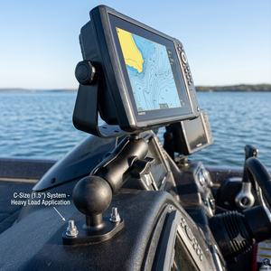 Adaptateur de montage pour bateau de qualité marine, 1,5 pouce, taille C, avec plaque diamantée à 2 trous pour GPS, sondeur de poissons, bateau, camion - Product Image 4