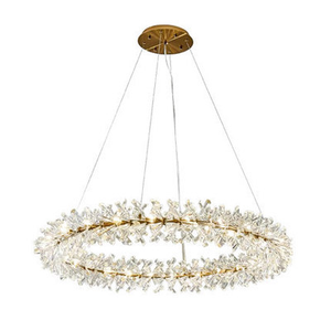 Роскошная люстра для гостиной, хрустальные люстры, освещение, Золотая/хромированная полированная сталь, современная светодиодная люстра - Product Image 1