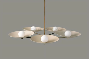 Lustre moderne élégant en laiton de style mid-century, luminaire suspendu pour salle à manger, chambre à coucher, décoration intérieure - Product Image 5