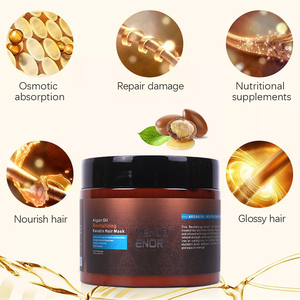 Promoción: Mascarilla Capilar de Queratina con Aceite de Argán Herbal, Crema Orgánica Reparadora, Suavizante e Hidratante para Cabello Seco, Compra 10 y Obtén 1 Gratis - Product Image 4