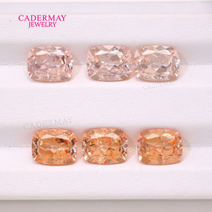 Saphirs synthétiques Morgan rose-orange, pierres précieuses en vrac, petites inclusions, avec certificat AGL pour la fabrication de bijoux - Product Image 4