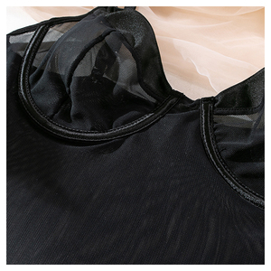 Conjunto de Lencerí<span class=keywords><strong>a</strong></span> Transpirable para Mujer con Guantes, Body Sexy Transparente de Una Pieza con Malla y Corte Alto para Juegos Sexuales Traviesos - Product Image 2