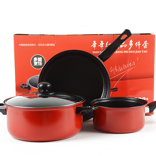 2021 набор из 3 антипригарных сковородок, набор посуды, чугунный набор кастрюль