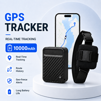 GPS/GSM de 10000mAh, Resistente al Agua, Super Larga Duración de Batería, Alerta de Zona Segura con Geo-cerca, 180 Días de Historial de Rutas, Reproducción, Multibanda Global