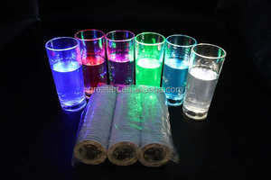 حامل أكواب للحفلات بإضاءة <span class=keywords><strong>LED</strong></span> متعددة الألوان وامضة، مقاس 50×3 ملم، يعمل ببطاريتين CR1620، مع 4 مصابيح <span class=keywords><strong>LED</strong></span>، إضاءة سريعة/بطيئة/مستمرة، ملصقات للزجاجات والأكواب - Product Image 6