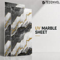 Panneau en marbre UV, plusieurs motifs de marbre avec dimensions personnalisées pour la rénovation résidentielle et la conception de murs décoratifs, fourniture en gros