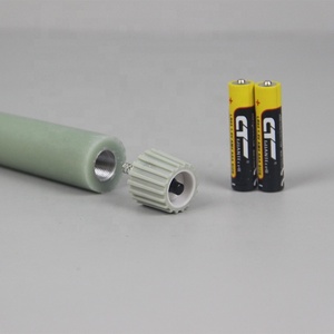Wedding Decor <strong>Set</strong> of 3 Distressed Wax Green LED <strong>Candle</strong> <strong>Set</strong> Conical Flameless Taper <strong>Candle</strong> with 3D Real Flame - Product Image 3