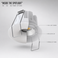 Spot LED Woojong 170-240V 3000/6500K IP20, spot de plafond, longue durée de vie