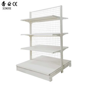 Xingye siêu thị kệ đôi bên trắng hàng tạp hóa cửa hàng tiện lợi lưới hiển thị giá dây Gondola kệ - Product Image 3