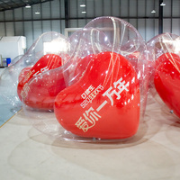 Ballon gonflable géant personnalisé en forme de cœur rouge pour fiançailles Saint Valentin mariage scène fête décoration publicité