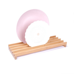 Kitchen dish drainer, bamboo <b>plate</b> <b>rack</b>, unpainted bamboo <b>plate</b> <b>rack</b>, dish <b>rack</b>, tableware drainer, bowl <b>rack</b> - Product Image 2