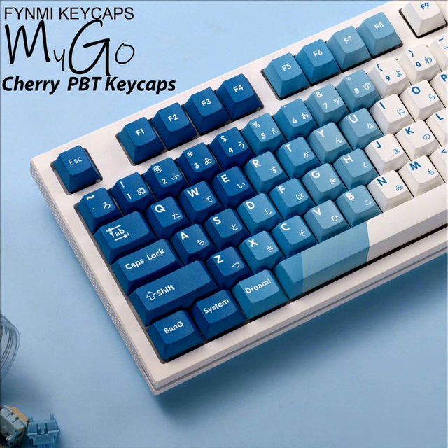BANG DREAM MYGO 136-Key PBT Keycaps with ISO ANSI Layout Cherry 5 Face Dye-Sublimation Mechanically Styled PC Material Keycaps