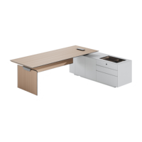 Bureau de direction modulaire moderne en MFC/MDF avec prise de courant magnétique pour mobilier de bureau de PDG/directeur