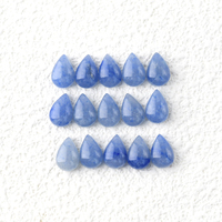Cabujón de Aventurina azul, piedras preciosas sueltas, cristal azul, corte de pera, altura del artículo, alta calidad, 100% Natural, OEM disponible