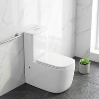 WC monobloc design moderne en céramique, à poser au sol, avec chasse d'eau Tornado, pour hôtels et maisons
