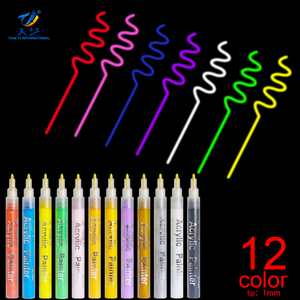 12 stylos de peinture <span class=keywords><strong>acrylique</strong></span> de couleur <span class=keywords><strong>crayon</strong></span> marqueur encre permanente de Logo personnalisé <span class=keywords><strong>pour</strong></span> la peinture de <span class=keywords><strong>roche</strong></span> - Product Image 5