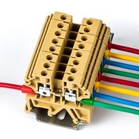 Bloc de bornes à vis 800V 24A 0,2-2,5mm² en laiton pour conducteurs 24-14 AWG JXB/SAK-2.5EN pour armoire de commande d'automatisation E/S