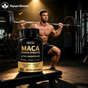 Cápsulas de Suplemento de Raíz y <span class=keywords><strong>Polvo</strong></span> de <span class=keywords><strong>Maca</strong></span> Sin Gelatina de Marca Blanca OEM de 500 mg para Resistencia y Vitalidad - Product Image 1