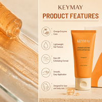 Crème exfoliante enzymatique à l'orange pour le visage et le corps, élimination douce des peaux mortes, tous types de peau, marque privée féminine, soins de la peau OEM/ODM