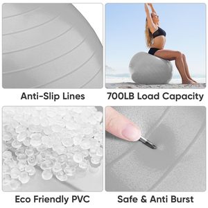 Nhiệm Vụ Nặng Nề Khác Nhau Kích Thước Và Màu Sắc 25/45/55/65/75Cm Phòng Tập Thể Dục Bóng Cho Tập Thể Dục Chống Trượt Ổn định Ghế PVC Yoga Bóng Tập Thể Dục Bóng - Product Image 6