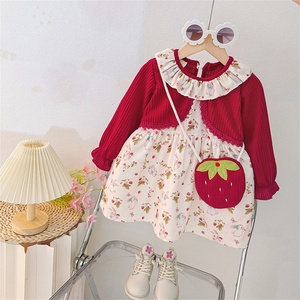 Nuevo Estilo Otoño 2025, Vestido <span class=keywords><strong>de</strong></span> Princesa Estilo Occidental para Bebés y Niñas, Tela <span class=keywords><strong>de</strong></span> Mezcla <span class=keywords><strong>de</strong></span> Algodón, Ropa Infantil - Product Image 2