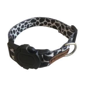 Collar de entrenamiento para mascotas a rayas de poliéster y nailon ajustable, accesorios para caminar para perros con hebilla de plástico para uso en exteriores - Product Image 1