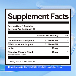 पेशेवर आंत प्रोबायोटिक कैप्सूल जिसमें लैक्टोबैसिलस रामानोस और महिला स्वास्थ्य देखभाल समर्थन के लिए inulin सूत्र - Product Image 4