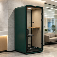 UNIBOOTH Cabine Acoustique Mobile Moderne et Élégante ISO 23351 33dB Réduction du Bruit Ignifuge pour Bureau Ouvert, Bibliothèque, Hôtel, Centre Commercial OEM ODM