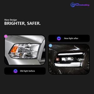<span class=keywords><strong>AKD</strong></span>- Estilo de Auto para Faros Delanteros de Dodge Ram 2009-2018 Ram1500 2500, Proyector de Faros LED de 3 Lentes, Accesorios de Auto con Reversa - Product Image 3