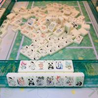 Plateau de Mahjong Moderne Pliable en Acrylique Blanc Luxe, Couche Unique, Effet Cristal Trachbach, Personnalisé pour Fêtes entre Amis