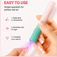 Mini Lampe UV LED Portable pour Ongles, Séchage Rapide 3W, Sèche-Ongles Domestique et Outil de Photothérapie Automatique en Plastique USB Qualité Salon