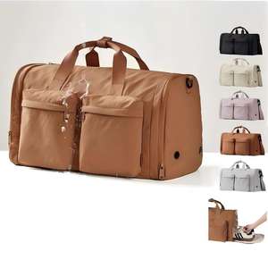 Bolsa de Viaje Plegable para Mujer, MOQ Bajo, Ligera, Bolsa de Mano, Bolsa de Fin de Semana, Bolsa de Gimnasio con Compartimento para Zapatos - Product Image 1