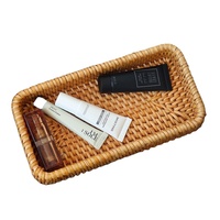 Plateau de service rectangulaire en rotin naturel tressé pour cuisine minimaliste, idéal pour l'organisation domestique, livraison rapide directe usine