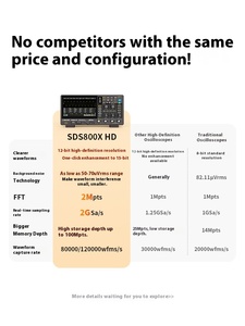 Oscilloscope Siglent SDS804X HD avec résolution 12 bits pour débutants en drones, télécommande, moteur sans balais - Product Image 3
