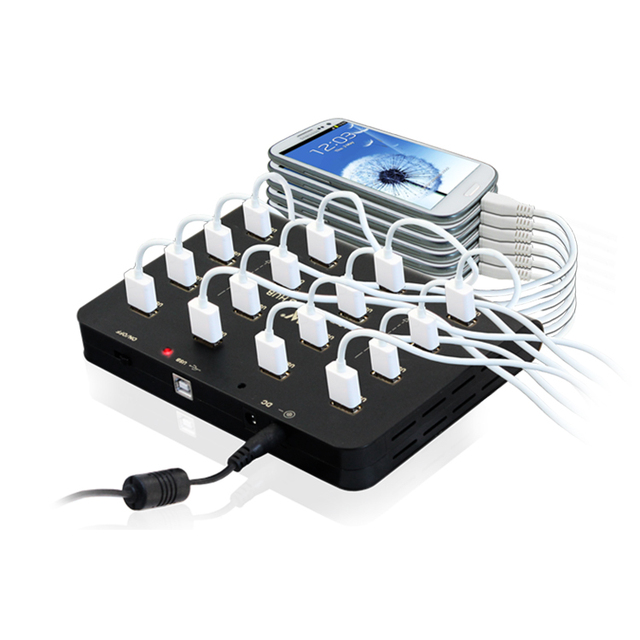 OEM Custom 16-Port Industrial USB Docking Station Power Hub 2.0 Interface for MacBook iPhone iPad Other Devices Compatible Stock