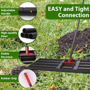 JH-Mech Équipement de terrain de <span class=keywords><strong>golf</strong></span> robuste Niveau de facilité Sol Sable Saleté Surfaces Râteau de nivellement de pelouse peint durable - Product Image 6