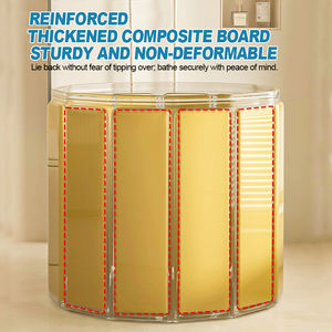 <span class=keywords><strong>Baignoire</strong></span> pliable de haute qualité personnalisable avec couvercle, en PVC, multicouche, robuste, indéformable, capacité de 170 L - Product Image 3
