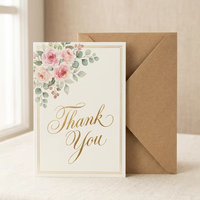 Cartes de remerciement personnalisées de luxe avec dorure à chaud, cartes de vœux de mariage haut de gamme, cartes cadeaux pour petites entreprises, écologiques, vente en gros
